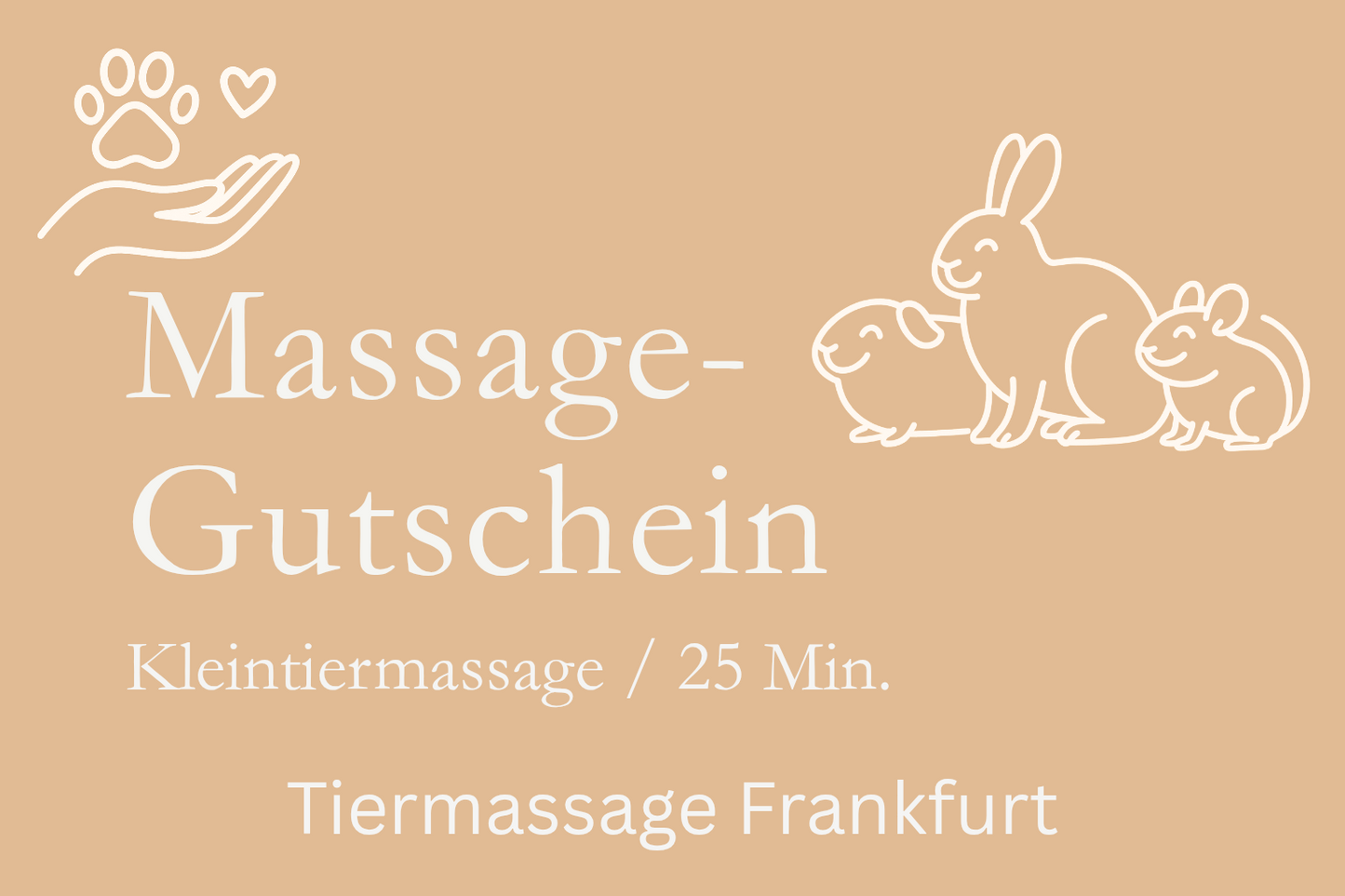 Massage-Gutschein für Kleintiere